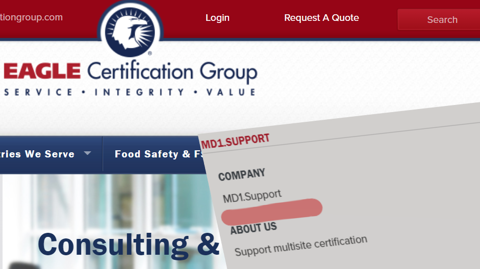Multisite certification consultancy listing at Eagle